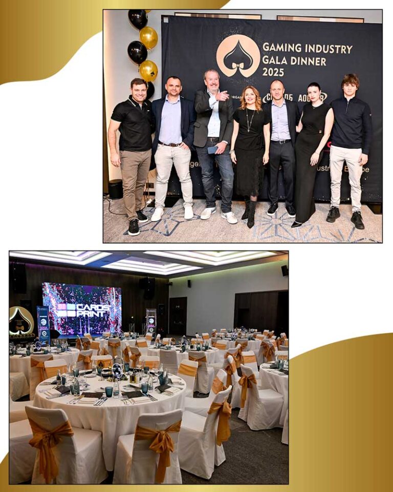 Cards Print team at gaming industry gala dinner 2025